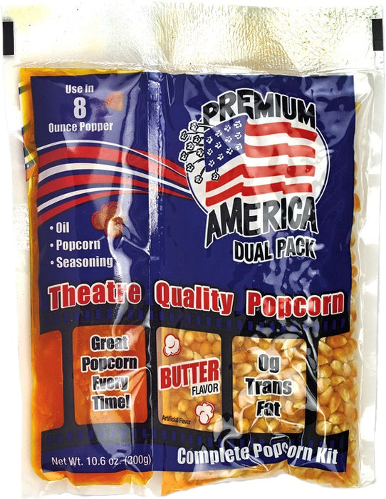 Premium America 10064 Popcorn Dual Pack For 8 Ounce Kettle