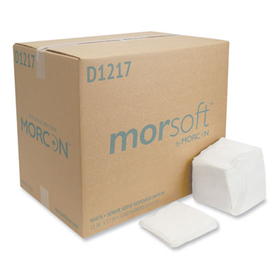 Morsoft Dispenser Napkins, 1-Ply, 11 x 17, White, 250/Pack, 24 Packs/Carton
