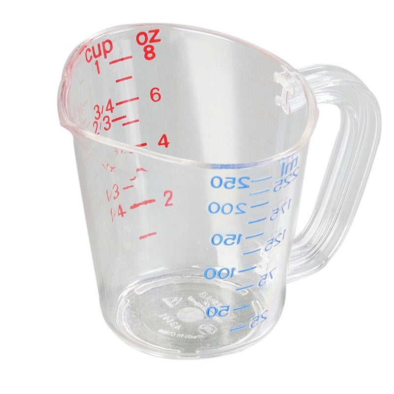 Measuring Cup, 1 Pt, Clear, Polycarbonate, Metric, Cambro 50MCCW135