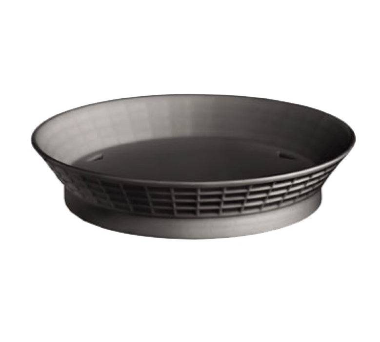 TableCraft 157510BK Round Platter Basket With Base 10 1/2" x 2" - Black