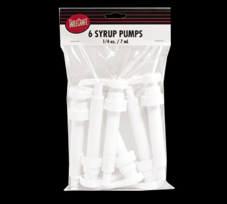 TableCraft C66128 1/4 Ounce Syrup Pump - Pack Of 6