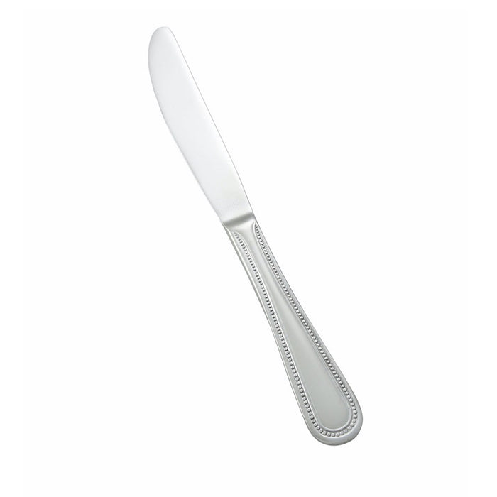 Winco 0036-08 Deluxe Dinner Pearl Knife 18/8 Stainless Steel - 1 Dozen