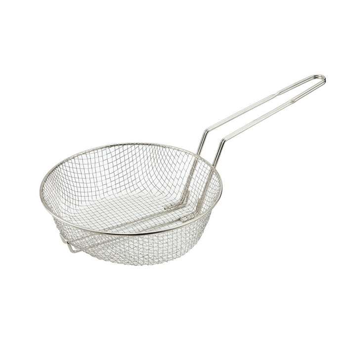 Winco MSB-10M Culinary Basket 10" Round Medium Mesh Nickel Plated Steel