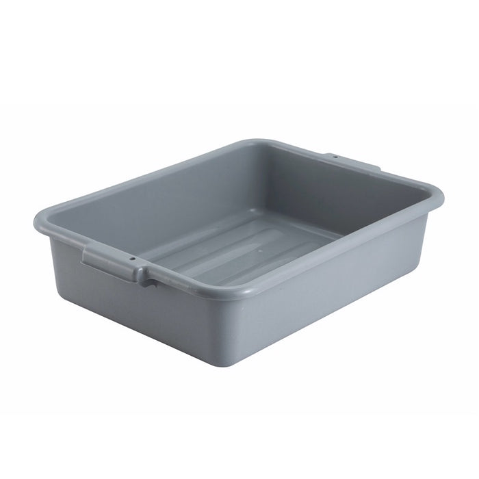 Winco PL-5G Dish Box 5" Deep Polypropylene - Gray