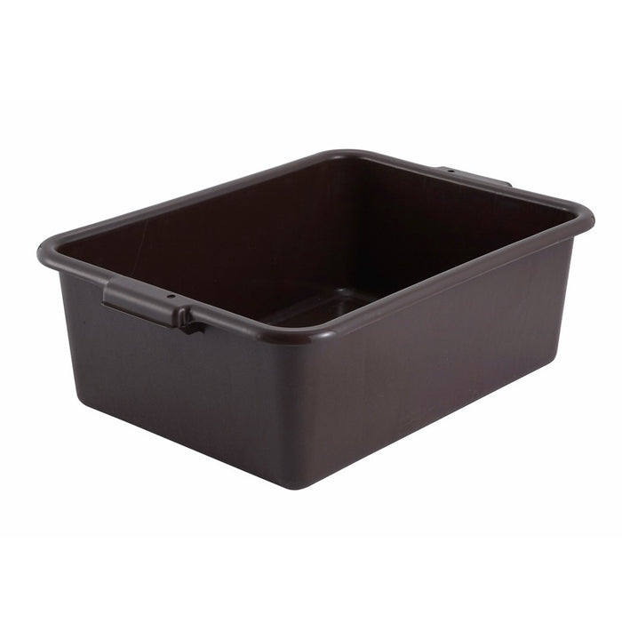 Winco PL-7B Dish Box 7" Deep Polypropylene - Brown