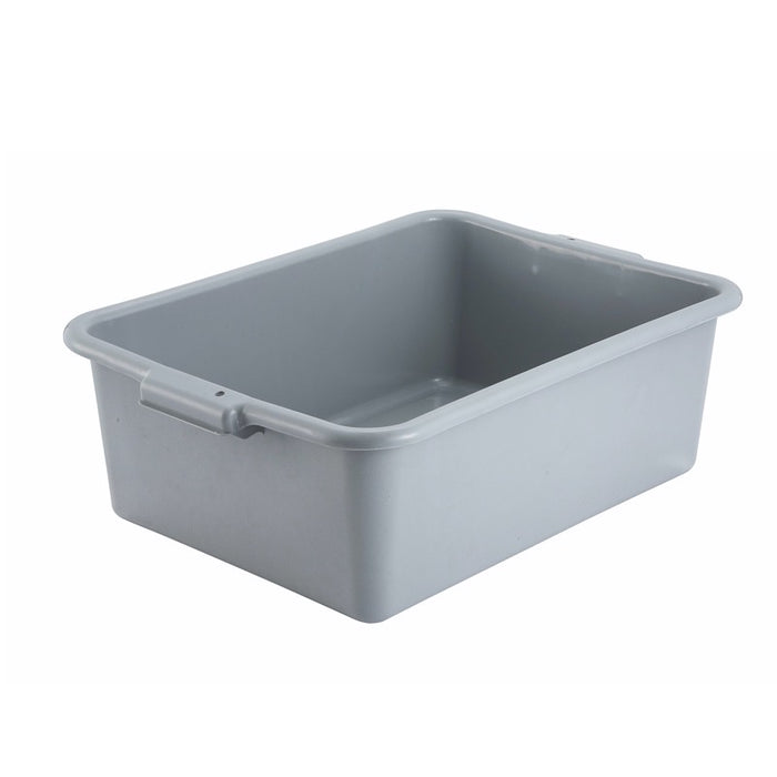 Winco PL-7G Dish Box 7" Deep Polypropylene - Gray