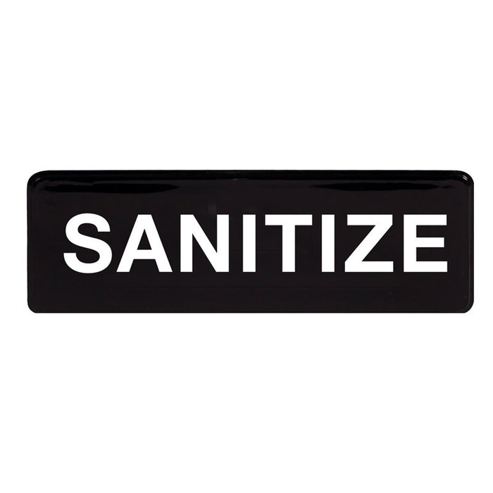 Winco SGN-329 Sanitize Sign 9" x 3"
