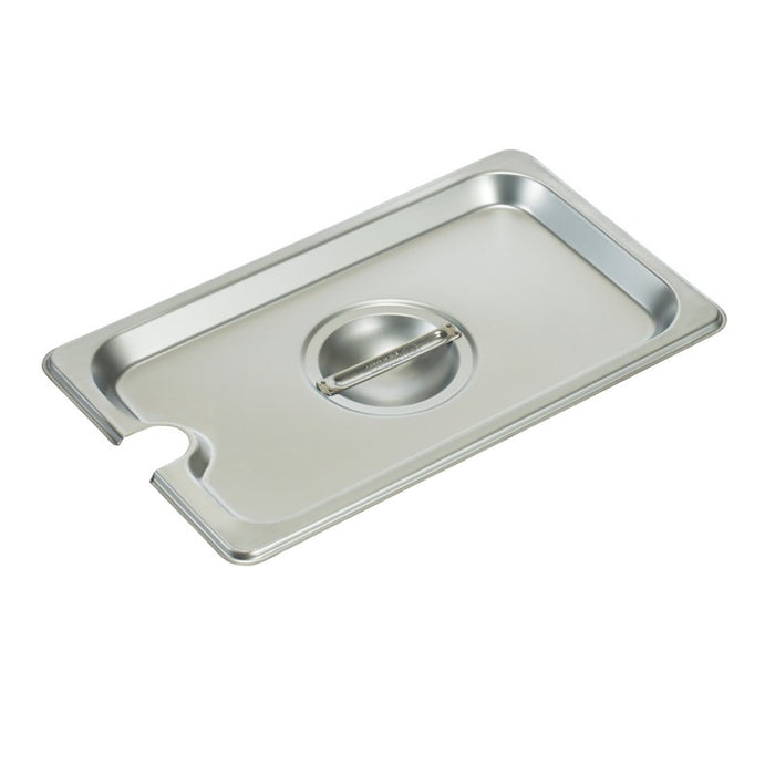 Winco SPCQ Steam Table Pan Cover 1/4 Size Slotted Stainless Steel