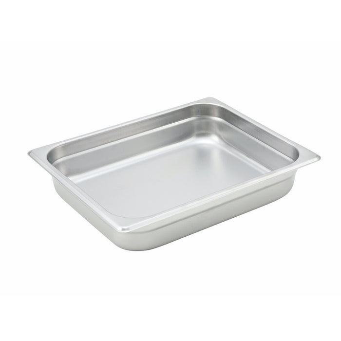 Winco SPJH-202 Steam Table Pan 1/2 Size 2 1/2" Deep Heavy Weight Stainless Steel