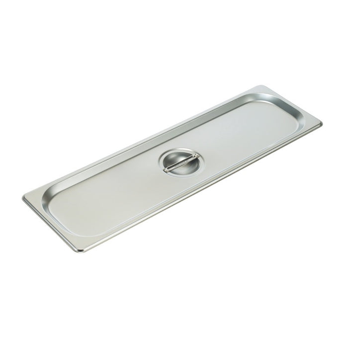 Winco SPJL-HCS Steam Table Pan Cover 1/2 Size Long Solid Stainless Steel