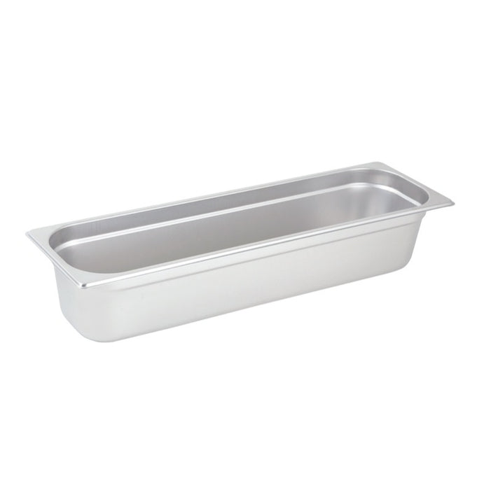 Winco SPJL-4HL Steam Table Pan 1/2 Size Long 4" Deep Stainless Steel